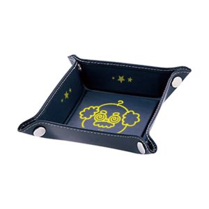 レザーボタントレイ