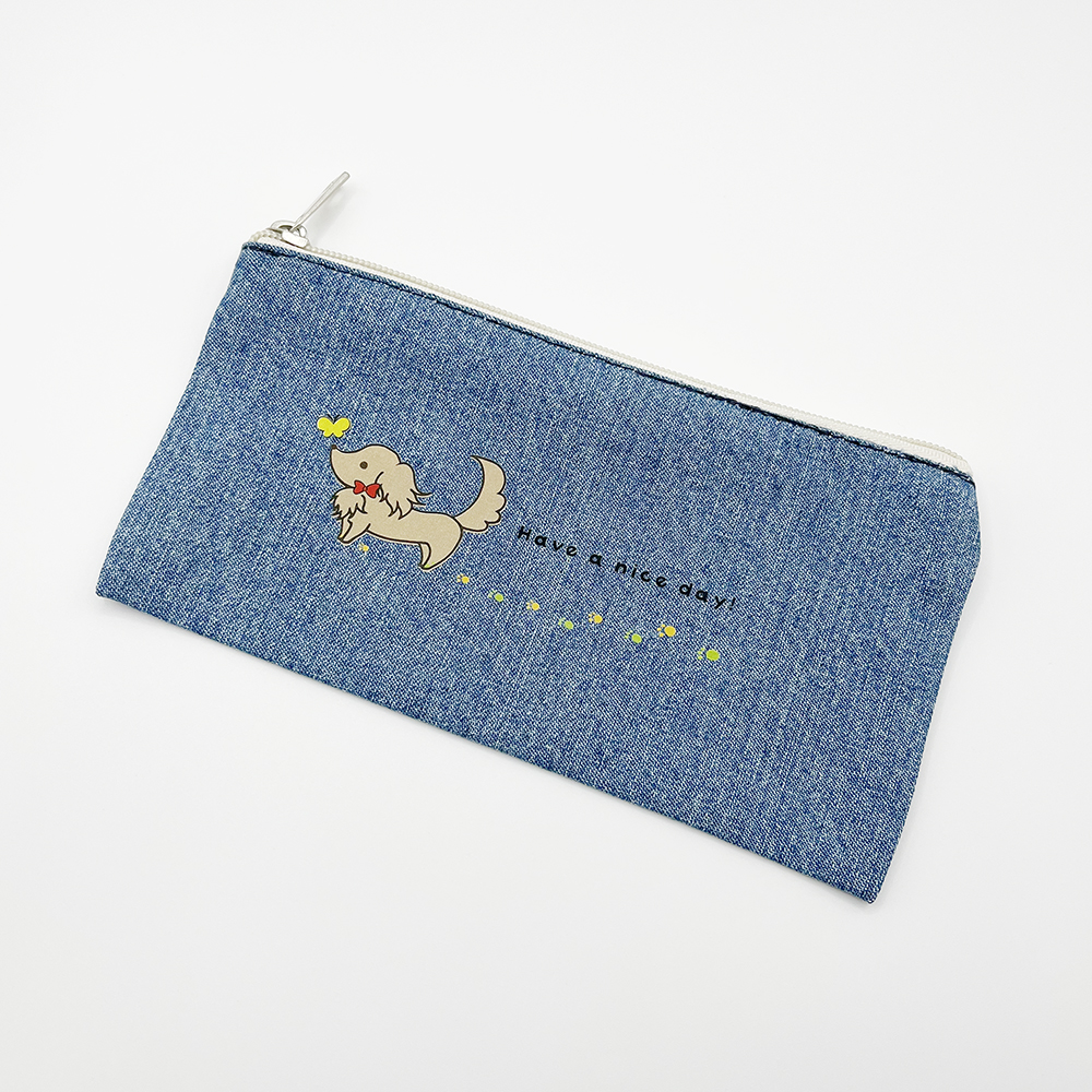 デニムフラットポーチ