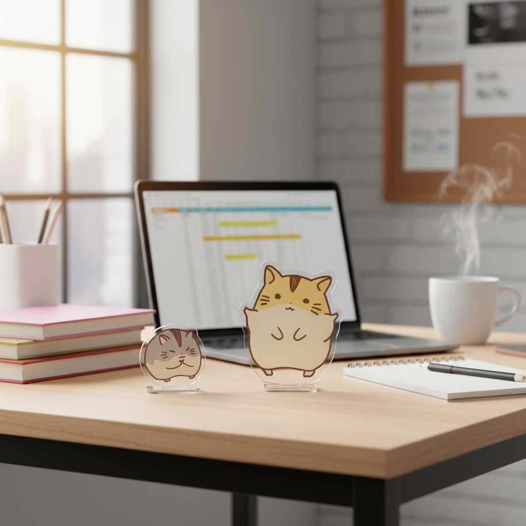 アクスタで推し活_デスク