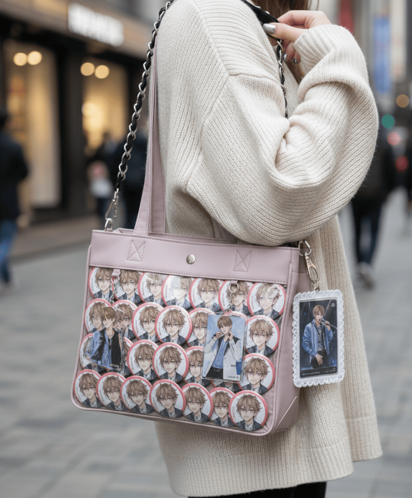 痛バを持つ女性